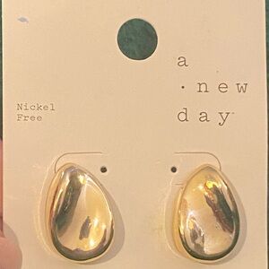 Gold Teardrop Earrings | Nickel Free | A New Day | Classic Chic